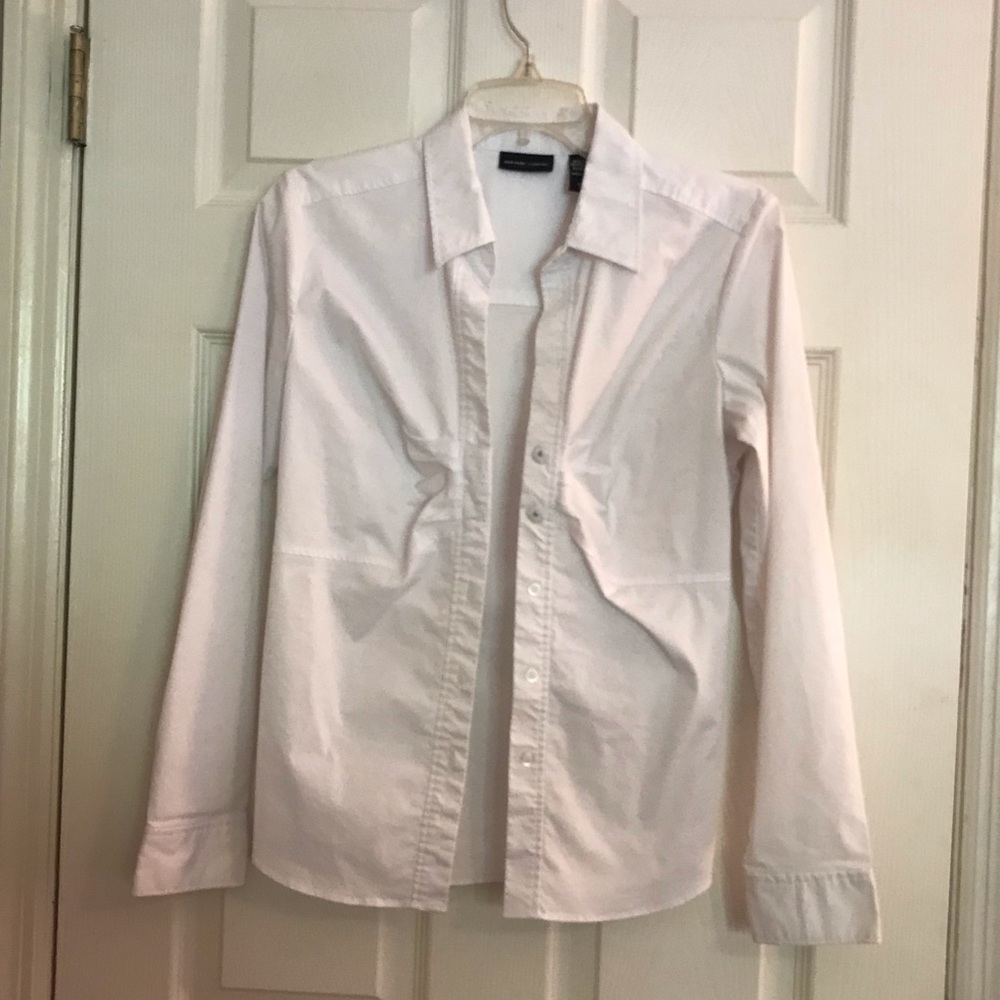 New York and Company Button Down White Top